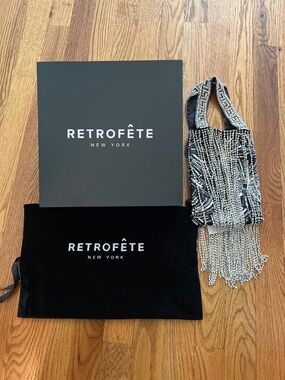 Retrofete Avery Crystal Embellished Beaded Bag NWT
